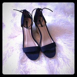 Wedges Navy Blue